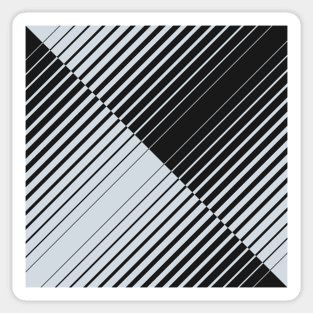 gradient stripes triangles in ice gray and white Sticker